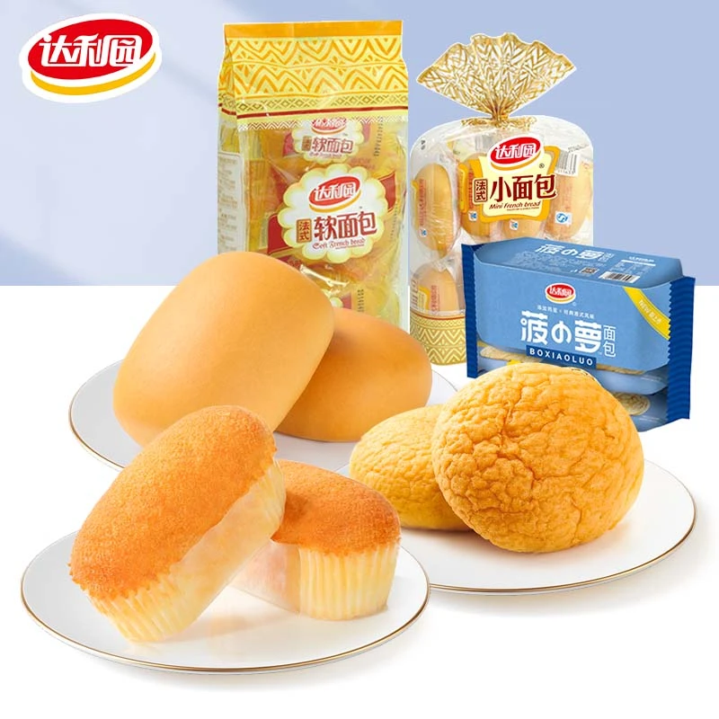 【组合】达利园营养软绵早餐法式小面包零食美味松软菠萝包500g优质