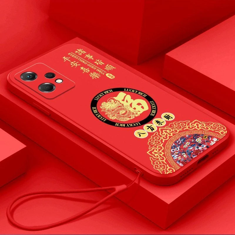 OPPOK10X手机壳国潮龙福液态硅胶软壳全包镜头新款超薄保护套防摔