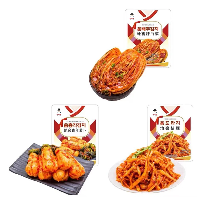 延边美食地窖泡菜组合1145g(辣白菜+青年萝卜+桔梗)× 1袋