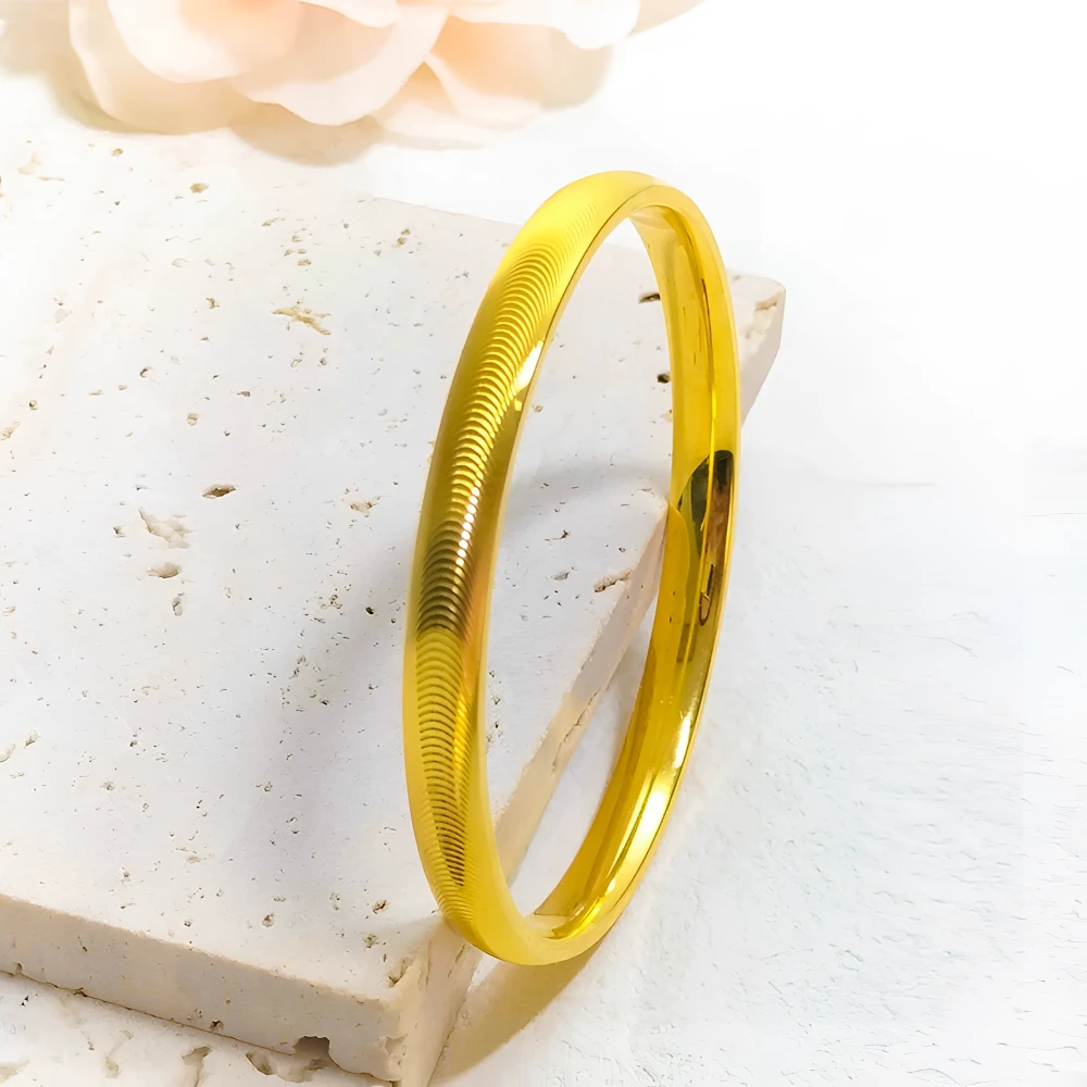 足银手镯 猫眼手镯新款时尚百搭实心光面厚金银铸工艺CNC猫眼手镯