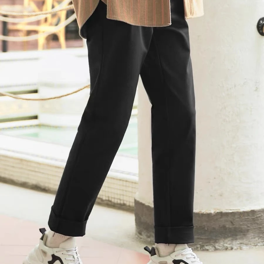 男款春秋百搭黑色休闲裤