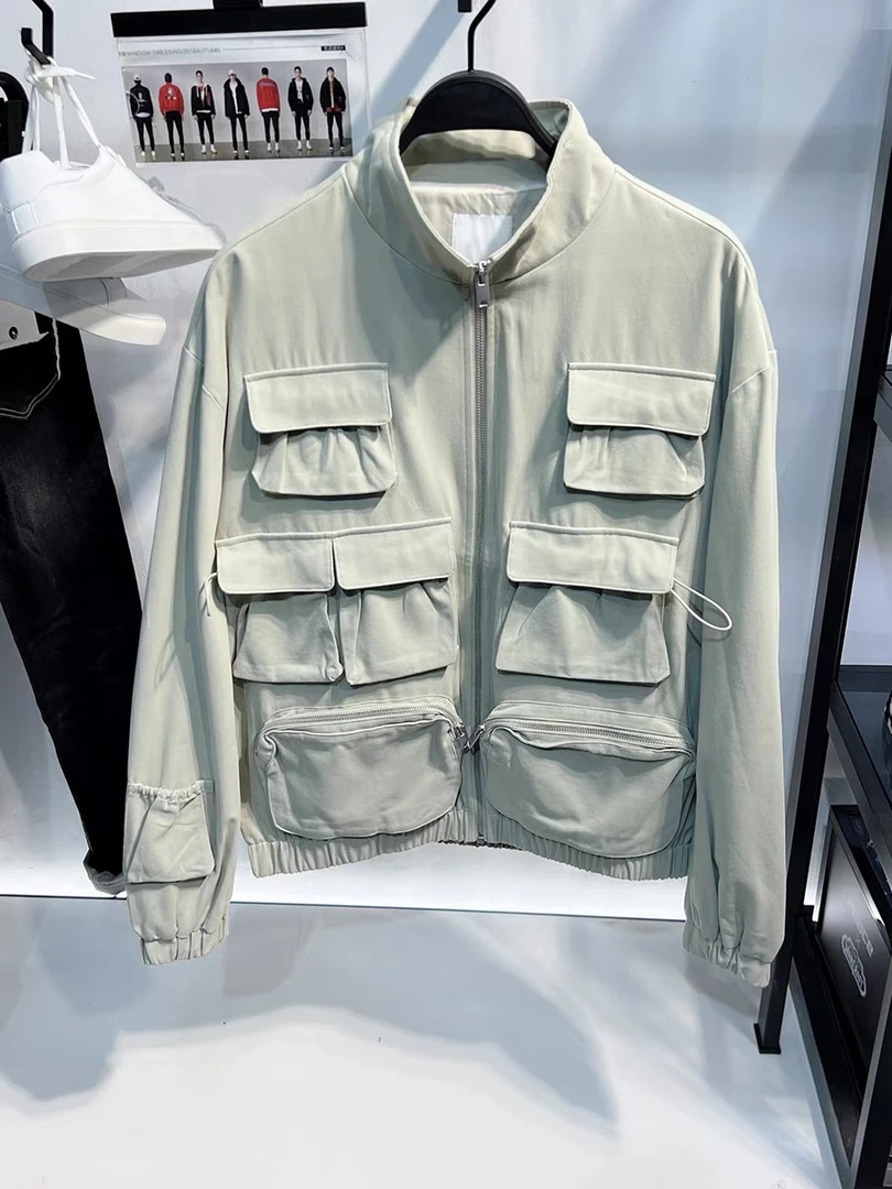 情侣百搭工装多口袋立领外套