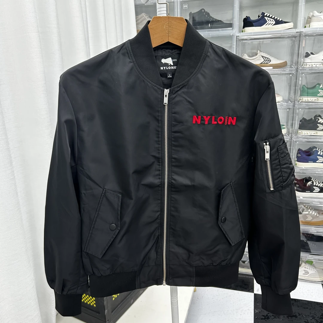 情侣百搭后背贴布刺绣棒球服外套