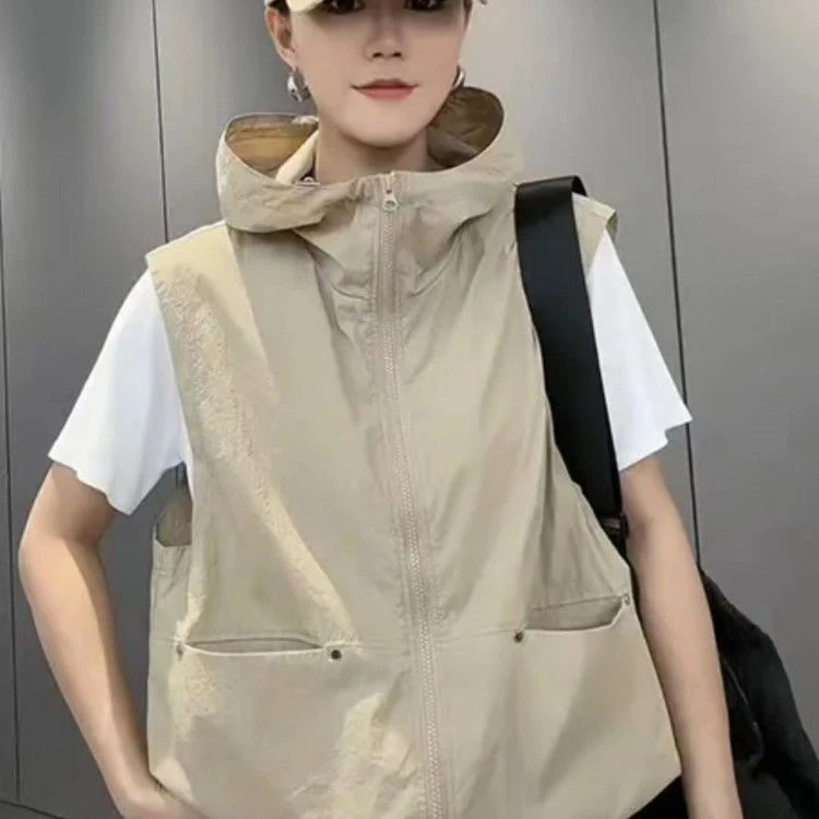 【双层带网】2024新款女装洋气时髦马甲百搭上衣休闲马夹背心