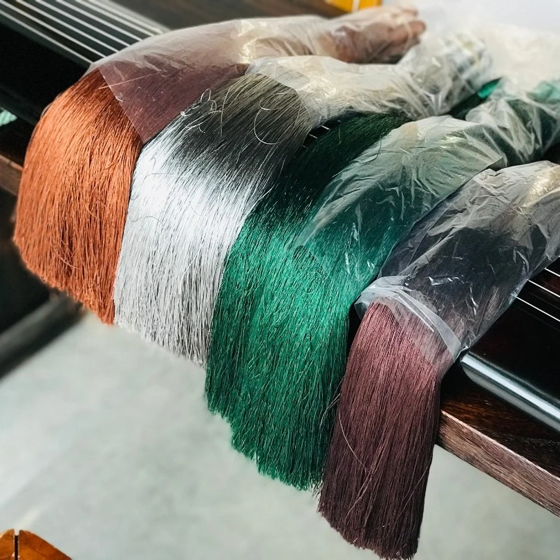 秋水流苏冰丝古琴琴穗无静电下垂感好渐变色古琴穗古琴流苏