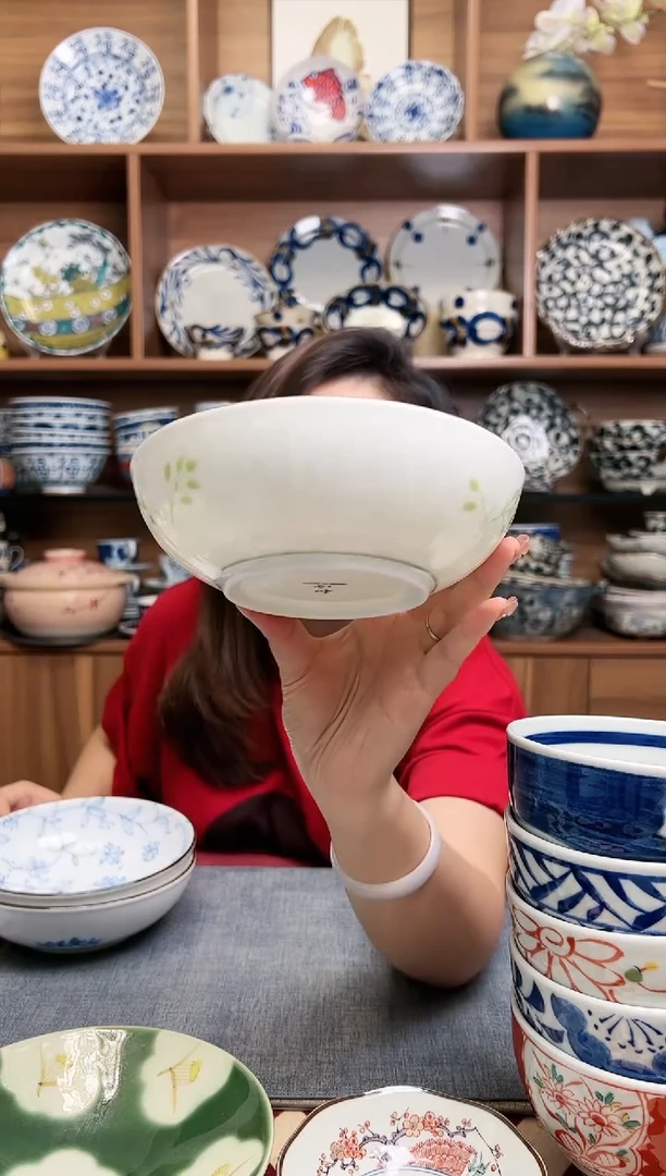 【闪购商品】瓷片小野花16cm煮物钵