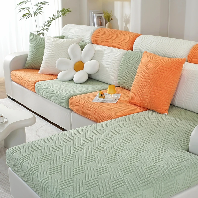 颜纹-提花四季通用弹力沙发笠