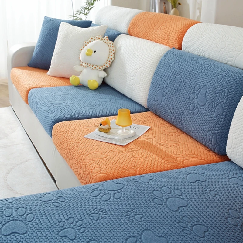 小熊脚印-爆米花绒四季通用沙发笠