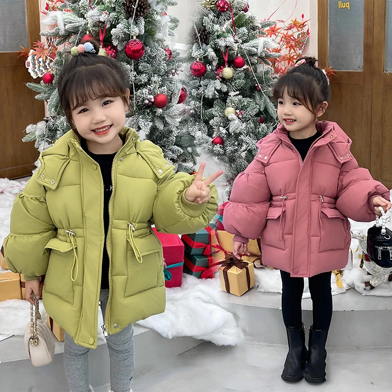 2023冬季新款女童加厚加绒棉衣1-2-3岁宝宝棉服女童过年服新款