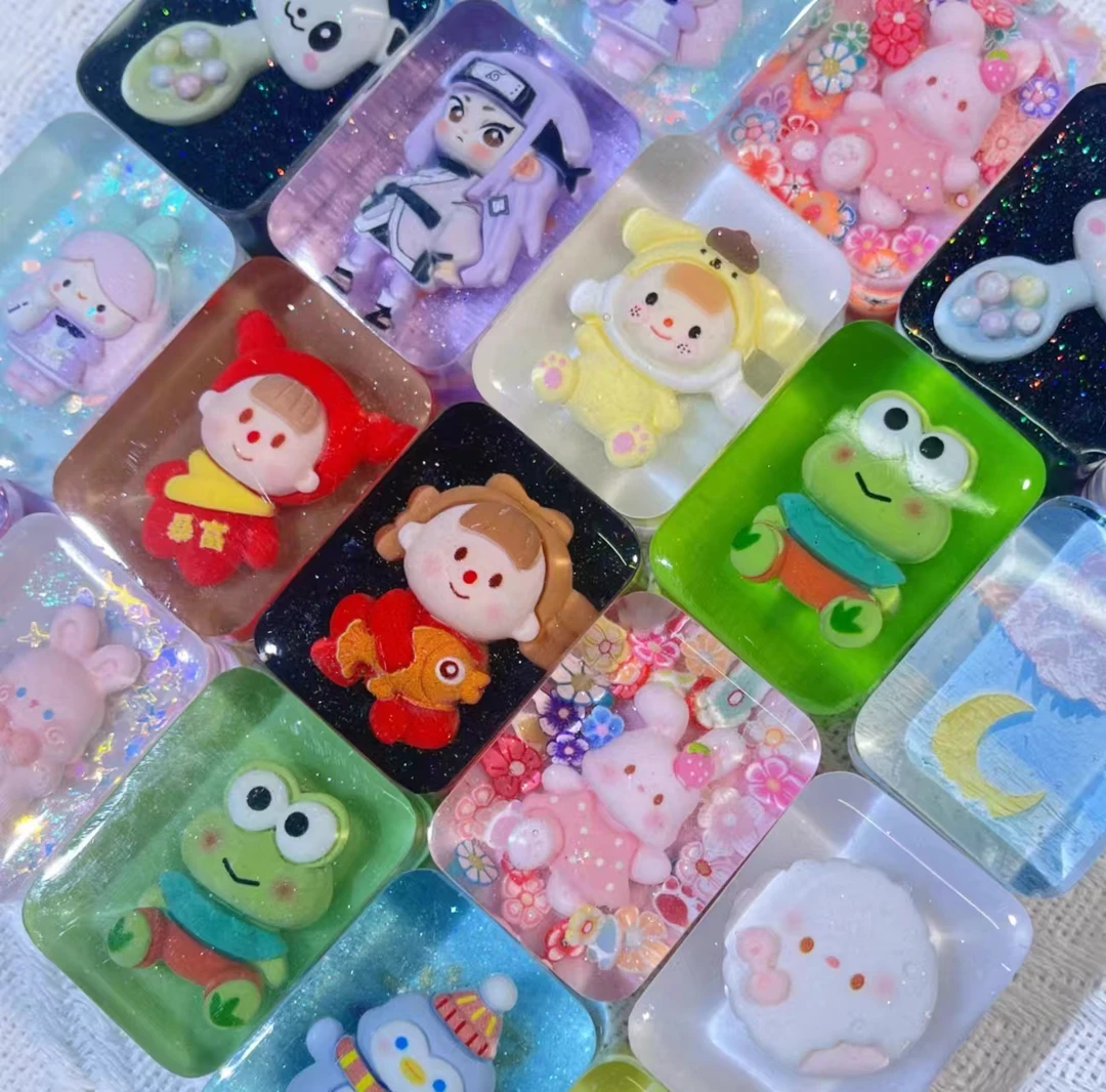 Nana家流沙滴胶麻将 手工DIY麻将（纯手工制品完美者勿拍默认微瑕）