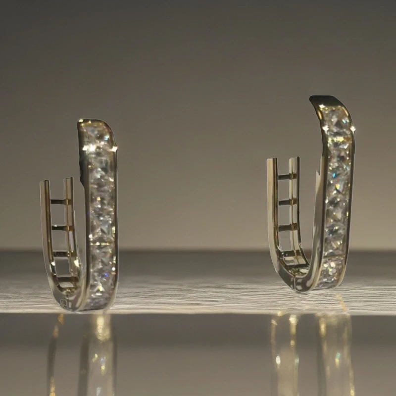 铜合金耳饰 FK3024E5A104221-10146微镶时尚小众设计耳环