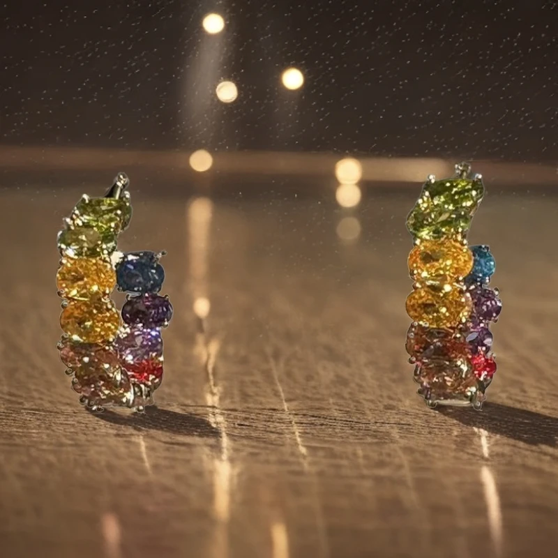 铜合金耳饰 FK0123E5A1R6779-10139糖果彩色个性轻奢气质流苏耳钉