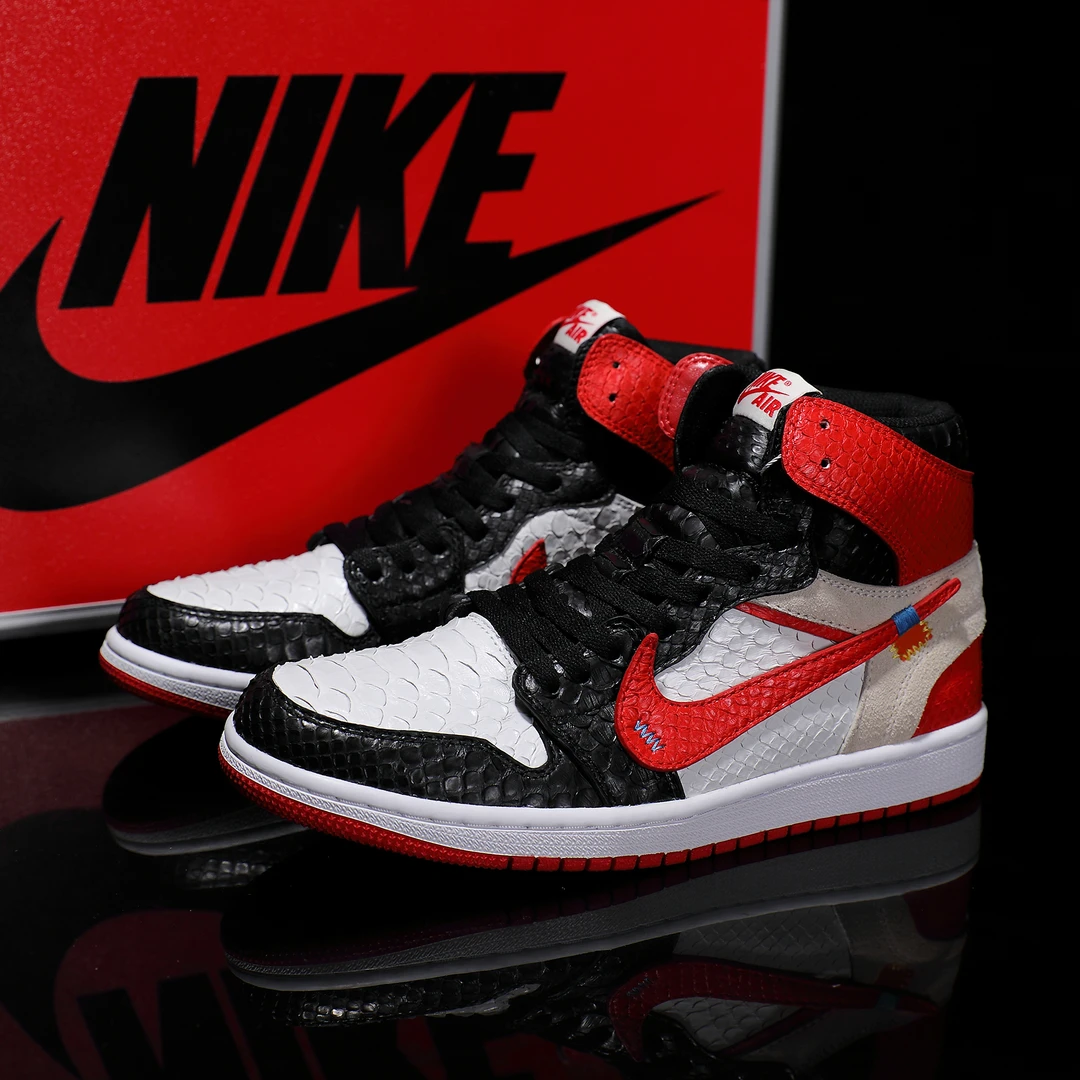 NIKE/耐克联名款蟒蛇皮【定制球鞋】休闲高帮球鞋百搭透气潮鞋