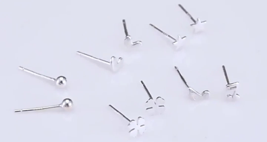 足银耳饰999纯银耳钉男女通用气质迷你百搭简约学生精致可爱小众