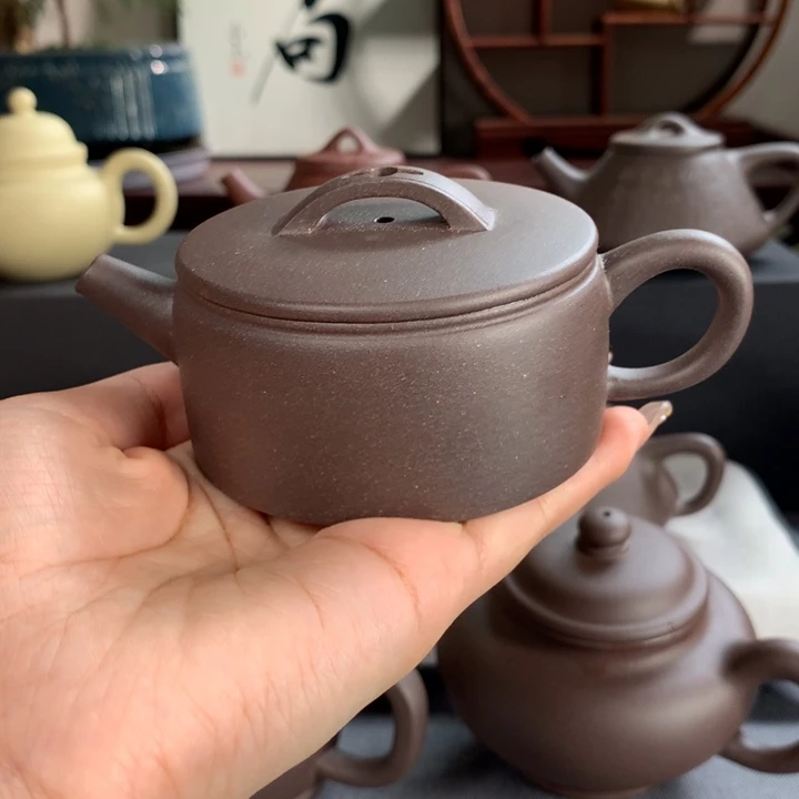 紫砂茶壶大水潭青灰紫泥老块