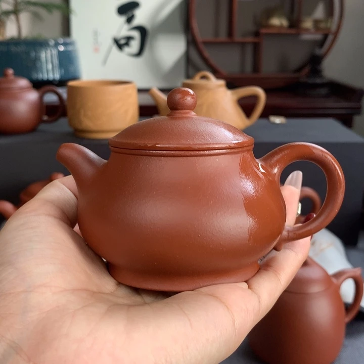 紫砂茶壶生砂生料赵庄朱泥150
