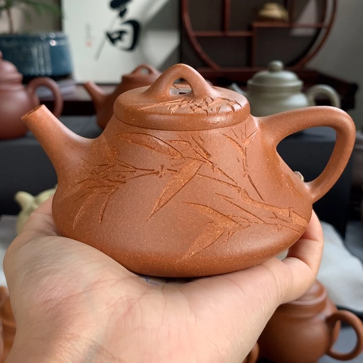 紫砂茶壶桃花泥1111111黄金段