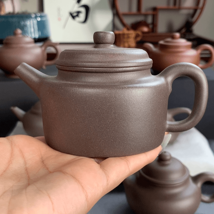 紫砂茶壶大水潭青灰紫泥老块210