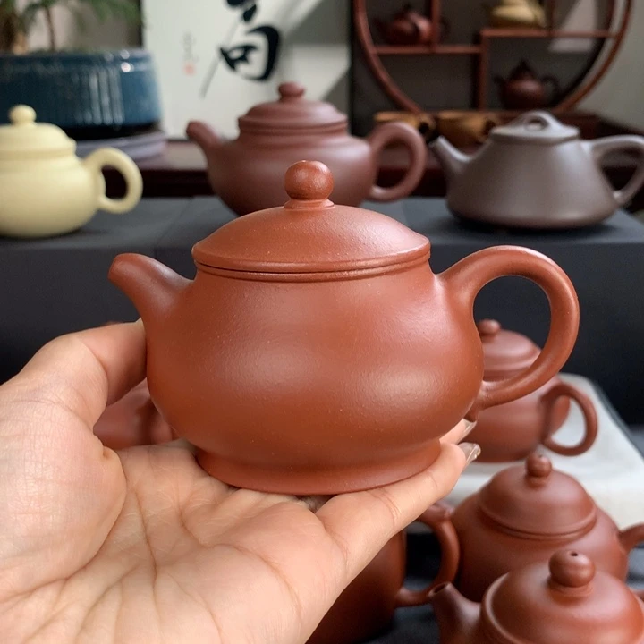 紫砂茶壶生砂生料赵庄朱泥