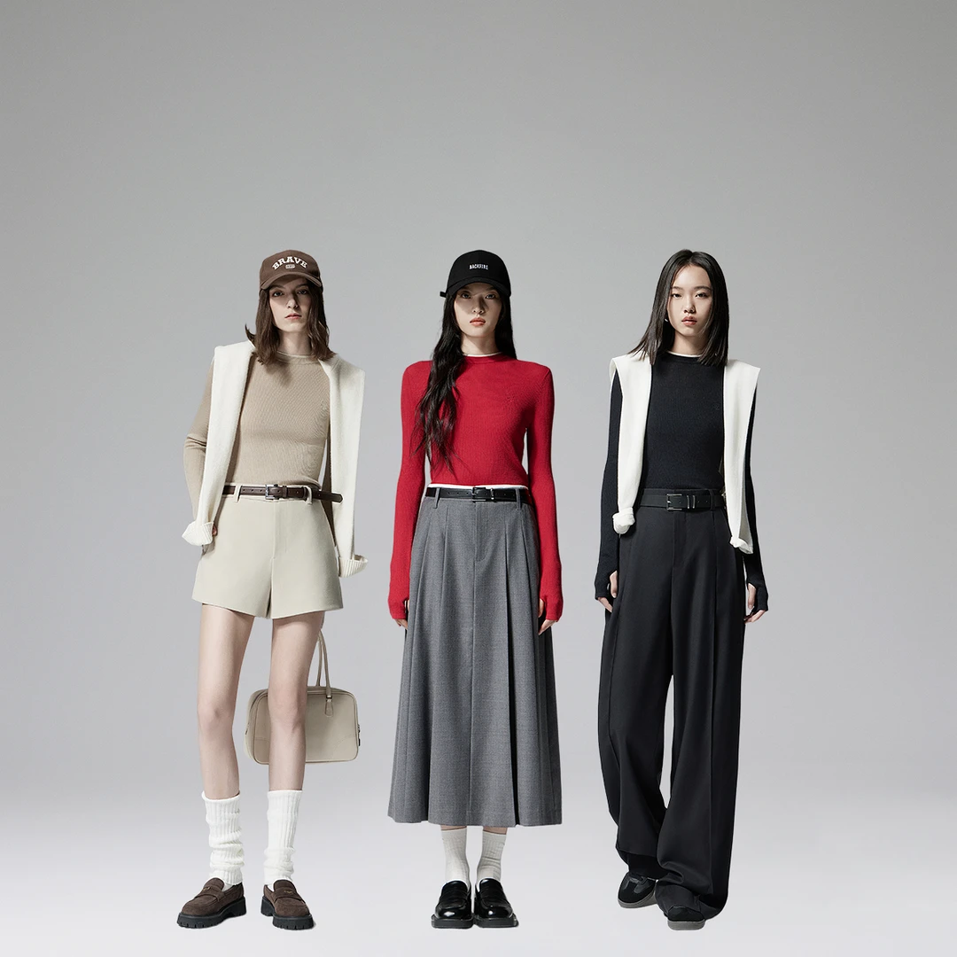 【许半夏推荐】欧时力红外线发热澳洲诺羊毛绵羊毛毛衣女秋季新品