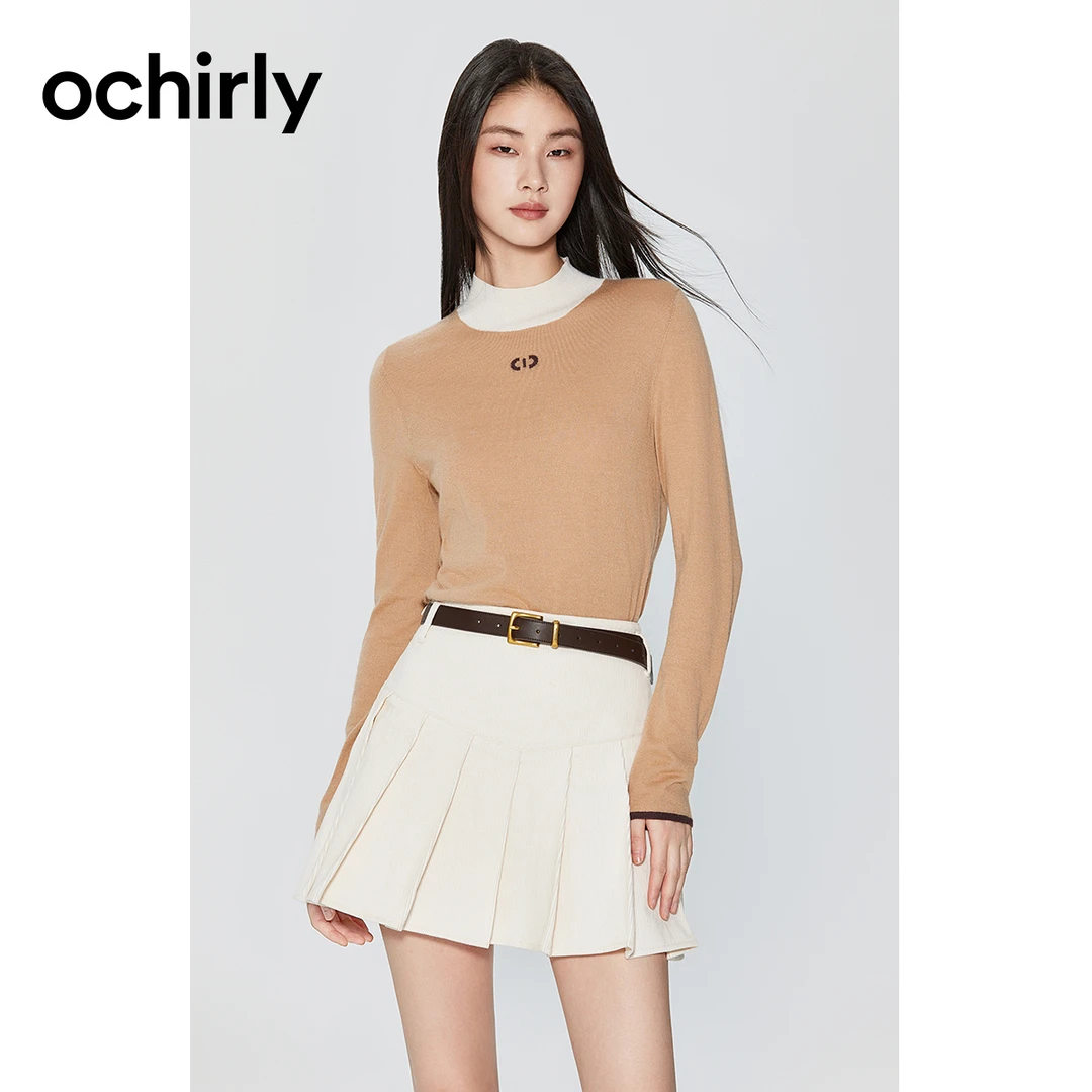 1250[赵老板专属]欧时力100高支山羊绒软糯多巴胺半高领毛衣秋