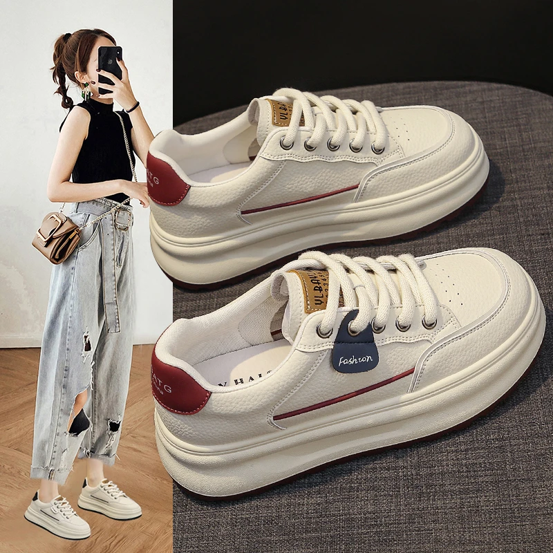 女鞋小白鞋板鞋百搭厚底鞋子韩版休闲松糕女鞋学生秋季网红鞋子