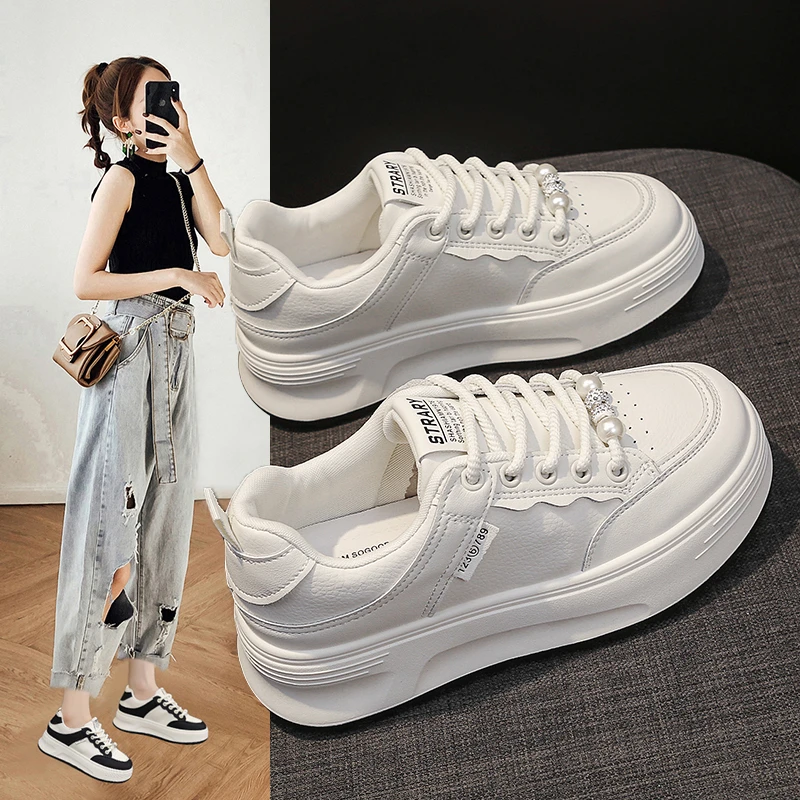 女鞋新款小白鞋板鞋百搭厚底鞋子秋季四季通用学生韩版网红女鞋子
