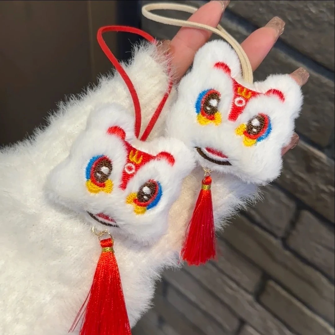 国潮风醒狮挂件可爱中国风包包玩偶挂件新年喜庆转运祝福流苏挂饰