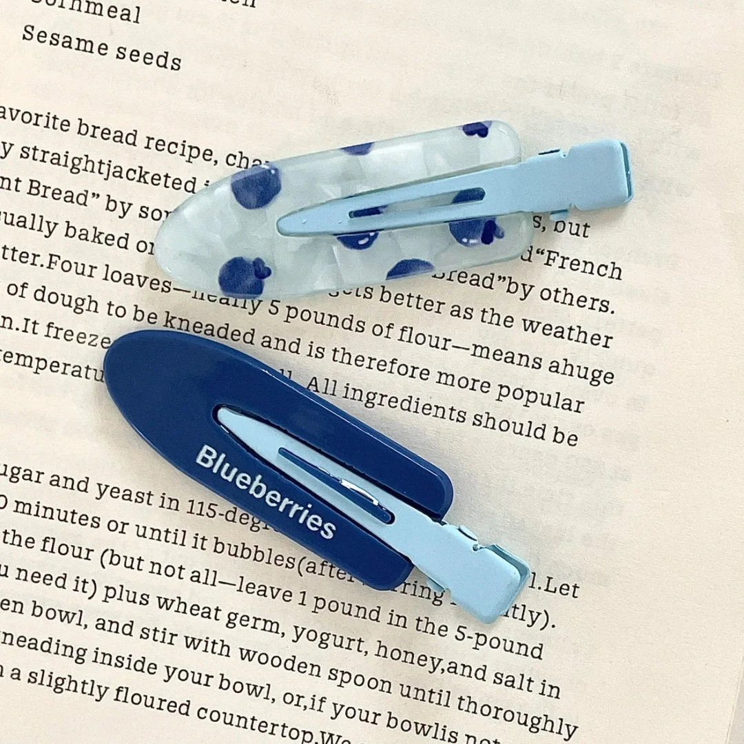 夏日汽水蓝莓水果发夹马卡龙色系少女心头饰碎发小夹子刘海无痕夹