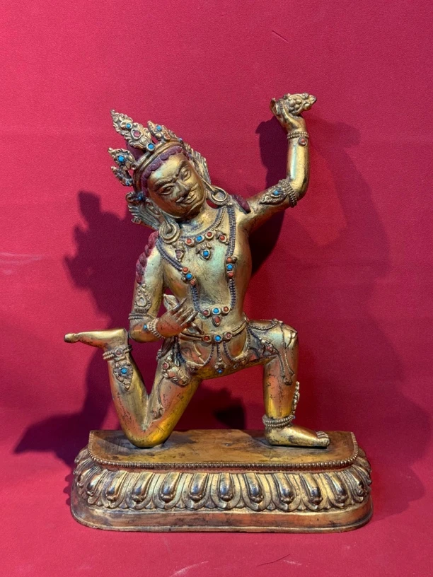 铜鎏金佛像，京门圜