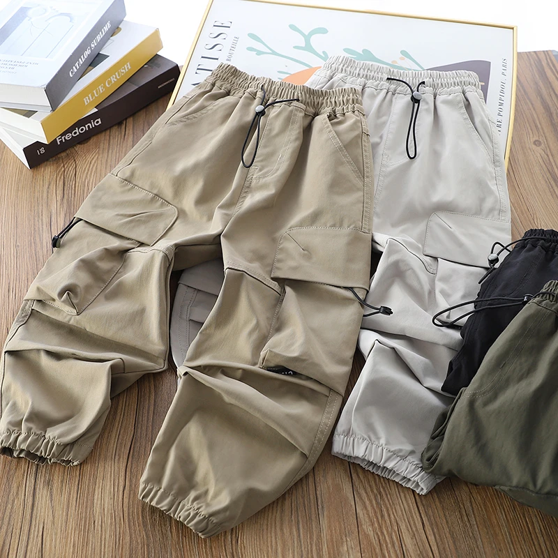 男童裤子春秋休闲裤2024新款中大童工装裤洋气登山裤秋装儿童长裤