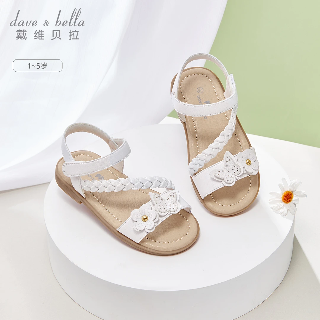 戴维贝拉女童凉鞋2024夏季新款软底女宝宝洋气甜美童鞋DB2241567