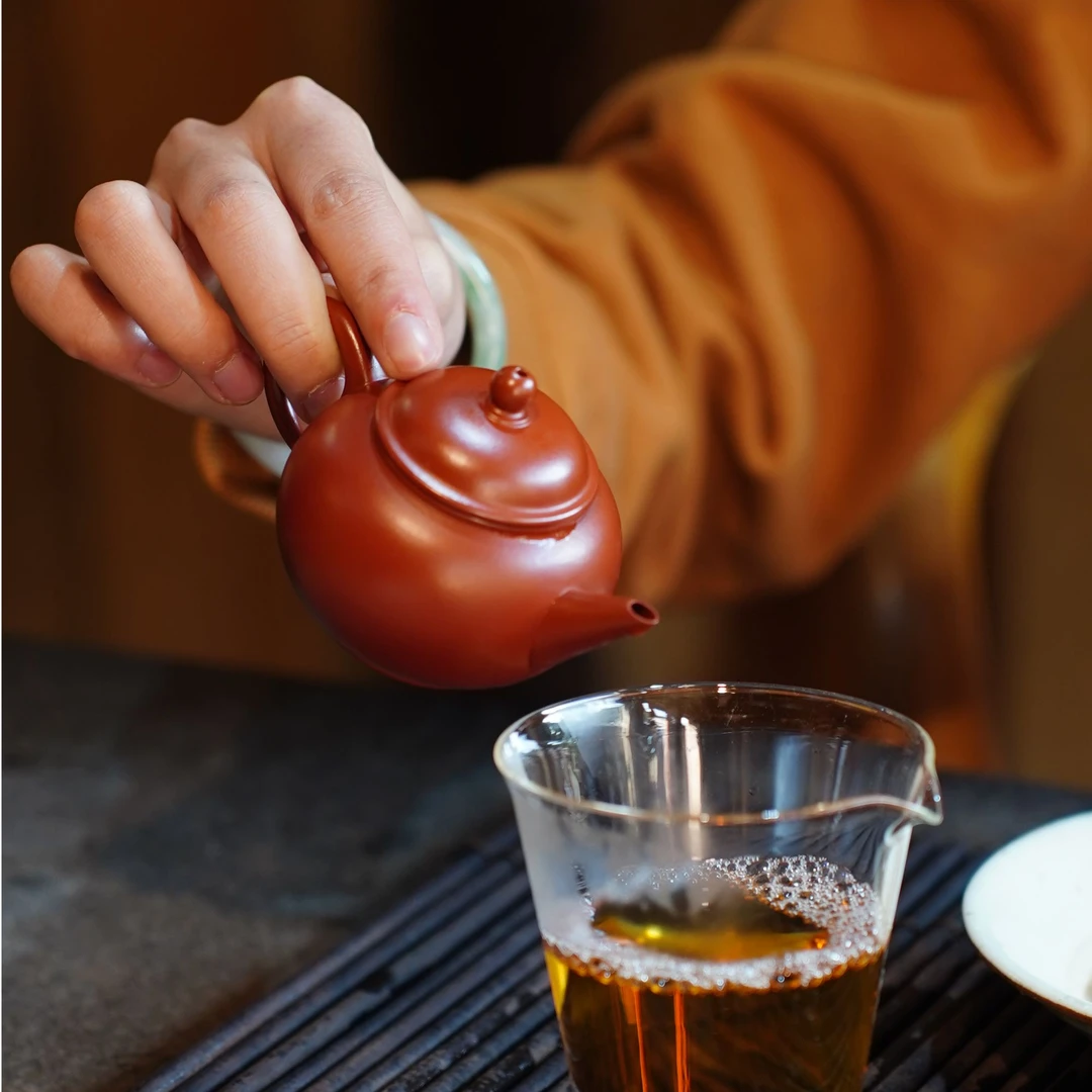 嘉木以南 | 手工制作老朱泥紫砂壶水平壶