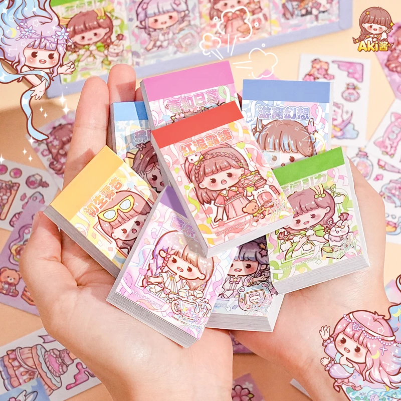 可爱高颜值豆豆本便宜迷你贴纸本diy手帐儿童女孩ins小贴纸可爱