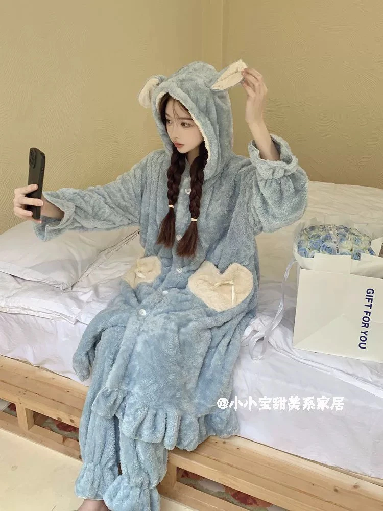 【直播间专拍】珊瑚绒家居服睡衣套装情侣加绒