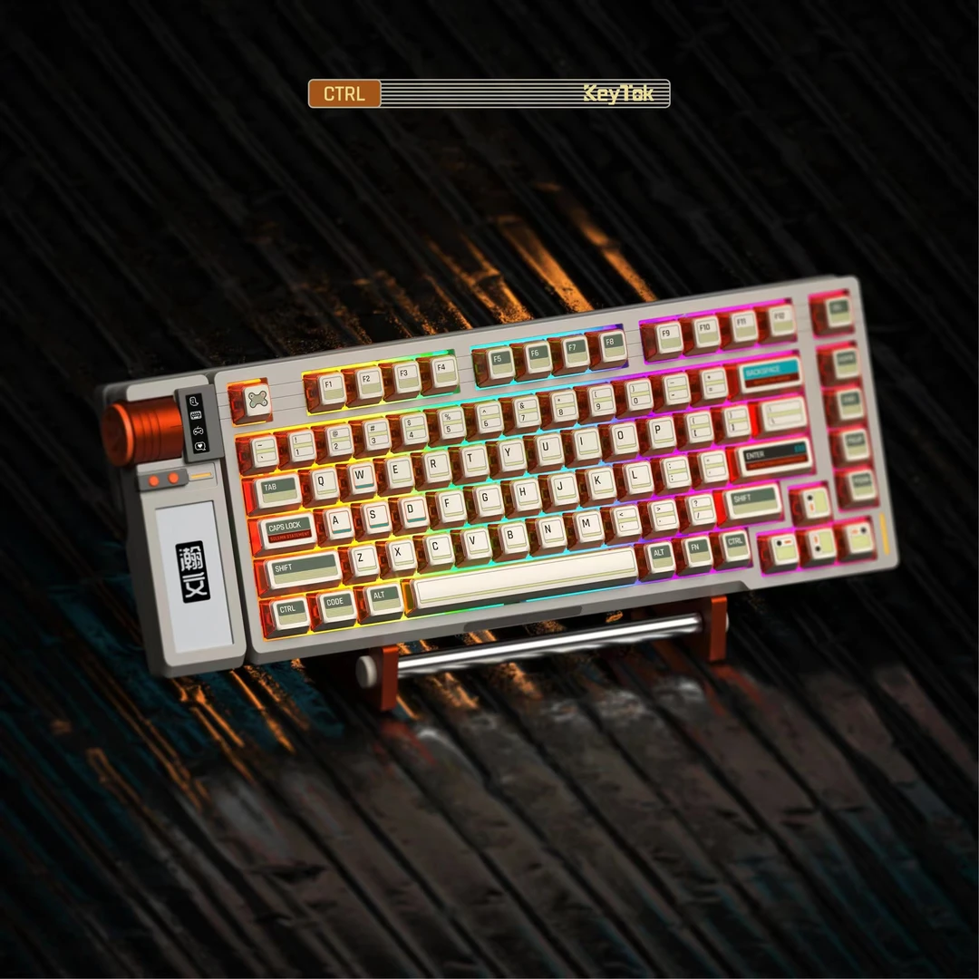 指尖文创ctrl五面热升华OEM高度球帽PBT侧面透光双色键盘键帽