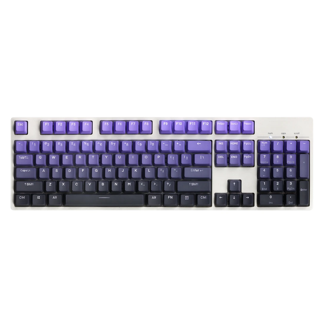 紫气东来PBT侧刻正刻透光OEM68 980 75 87客制化机械键盘键帽