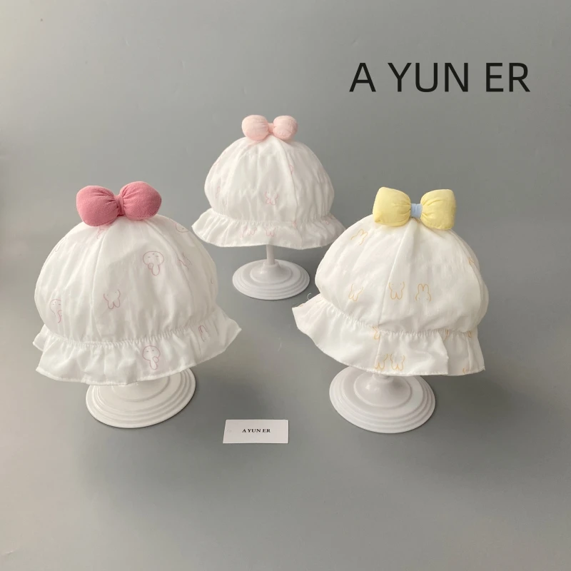 婴儿帽子春秋款新生儿胎帽婴幼儿护囟门公主帽女宝宝小月龄渔夫帽