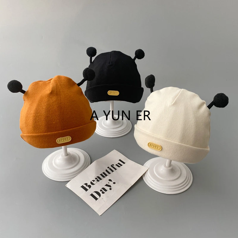 新生儿胎帽春秋婴儿囟门帽子0-3个月初生男女宝宝护卤门满月套头1