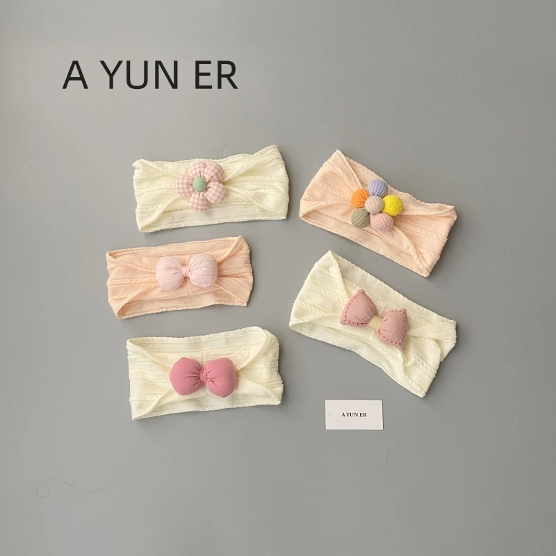 婴儿发带春秋护囟门帽新生儿男女宝宝周岁超弹不勒百天洋气头饰潮