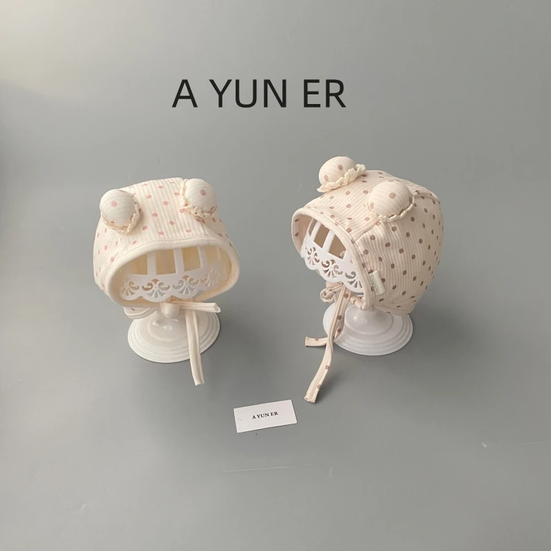 ins韩版婴儿帽子春秋季防风护耳帽宝宝小月龄新生包头保暖胎帽冬