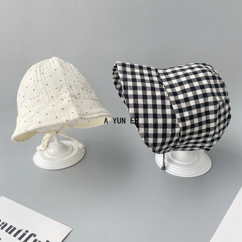 婴儿遮阳帽大帽檐秋冬男女宝宝太阳帽婴幼儿外出防晒帽子春天护耳