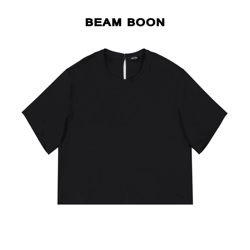 Beam Boon |【夏日杂志】重磅高支丝光棉兰精莫代尔透气纽扣短袖T恤