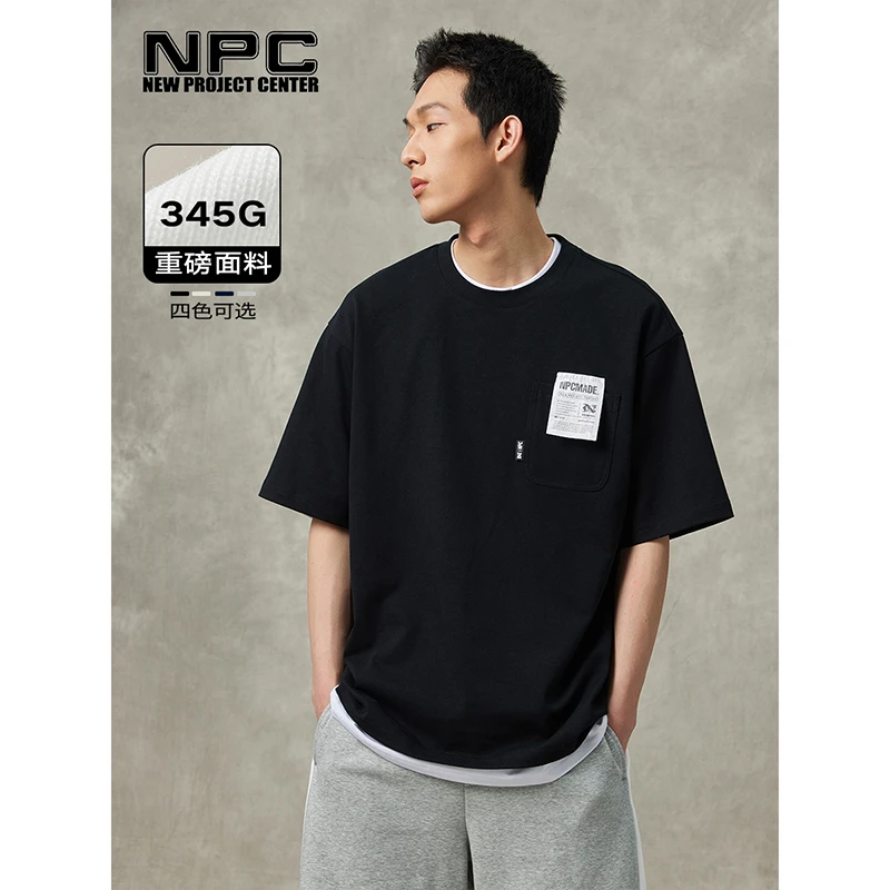NPC潮牌CityWalk系列345G重磅纯棉休闲男士T恤夏季短袖NP36TE01