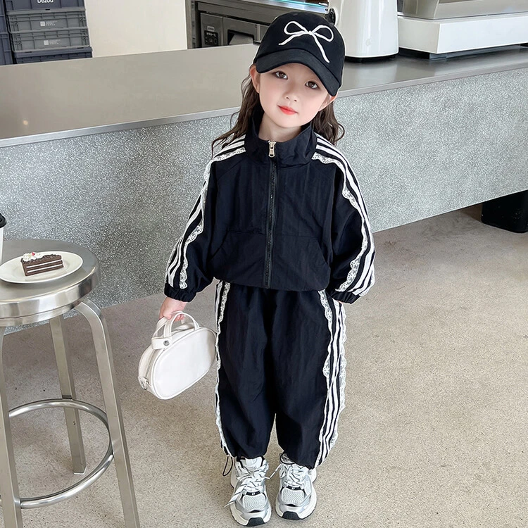 女童套装2025新款秋装儿童春秋款运动洋气时尚两件套中大童运动服