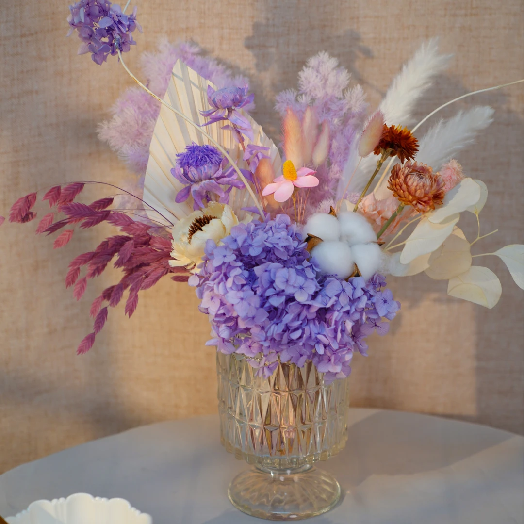 【紫韵】干花花束装饰小清新永生花风干天然北欧摆设居家创意室内