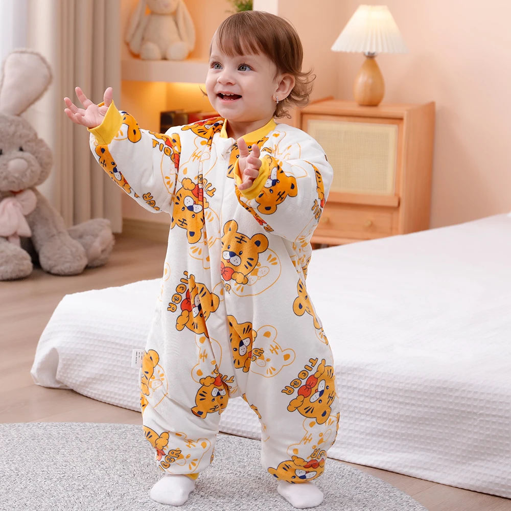 耀火专属儿童睡袋冬季加厚宝宝睡袋婴幼儿分腿睡袋冬款豆豆防踢被