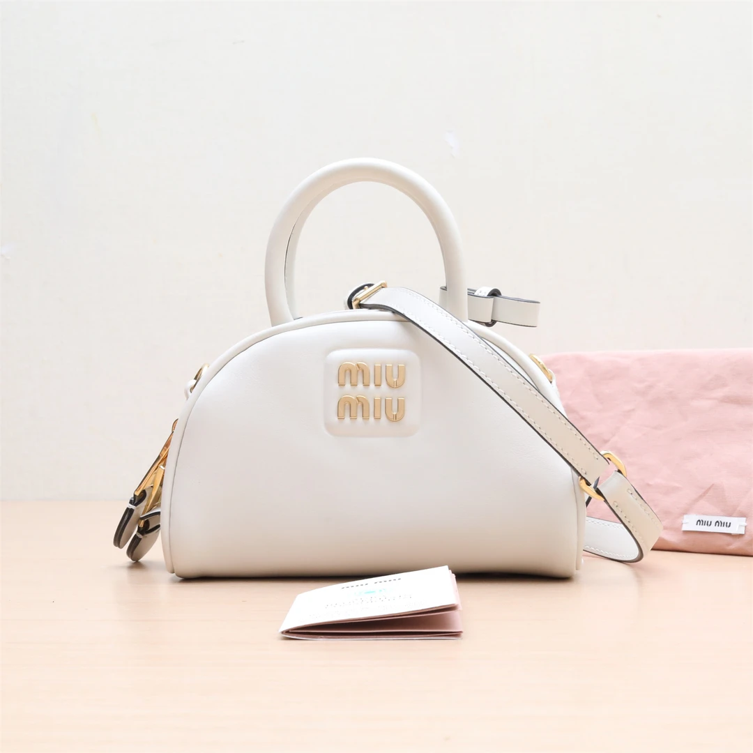 99新 MIU MIU/缪缪 小花6娜P234244255保龄球半月包手提斜挎包