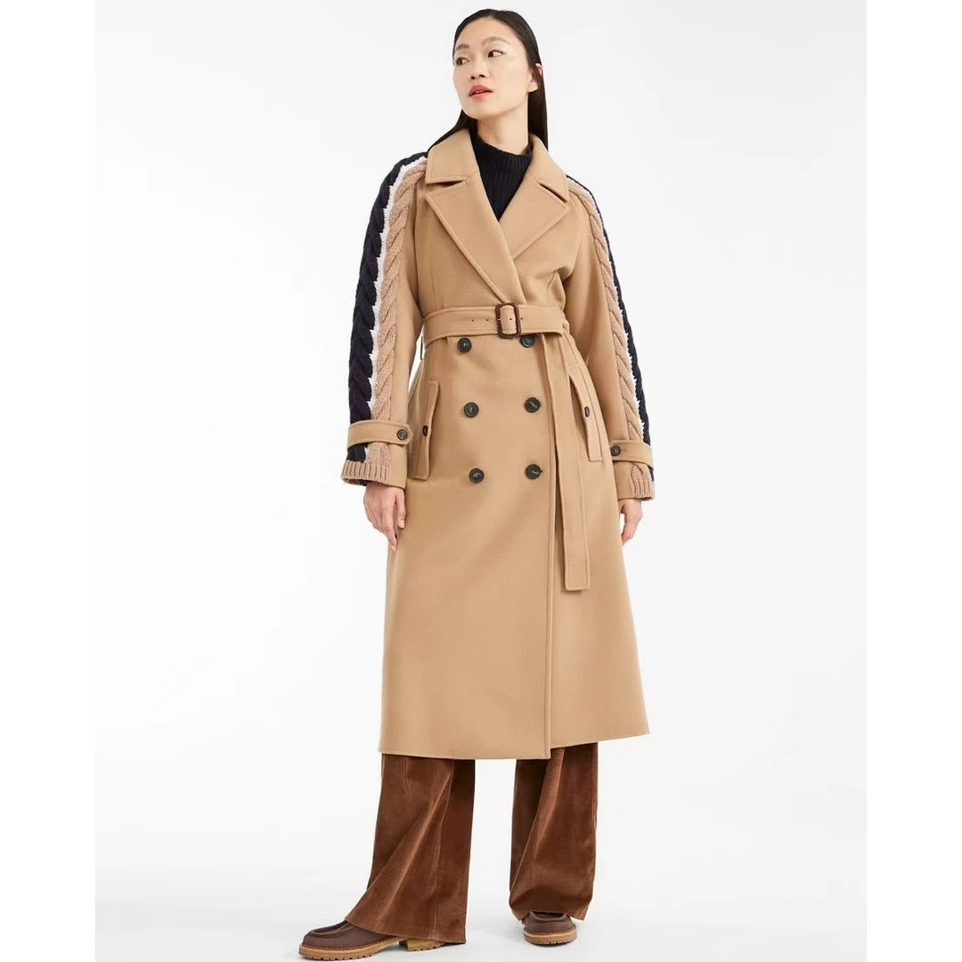 全新未使用 MaxMara 小花6娜 麻花辫袖子大衣