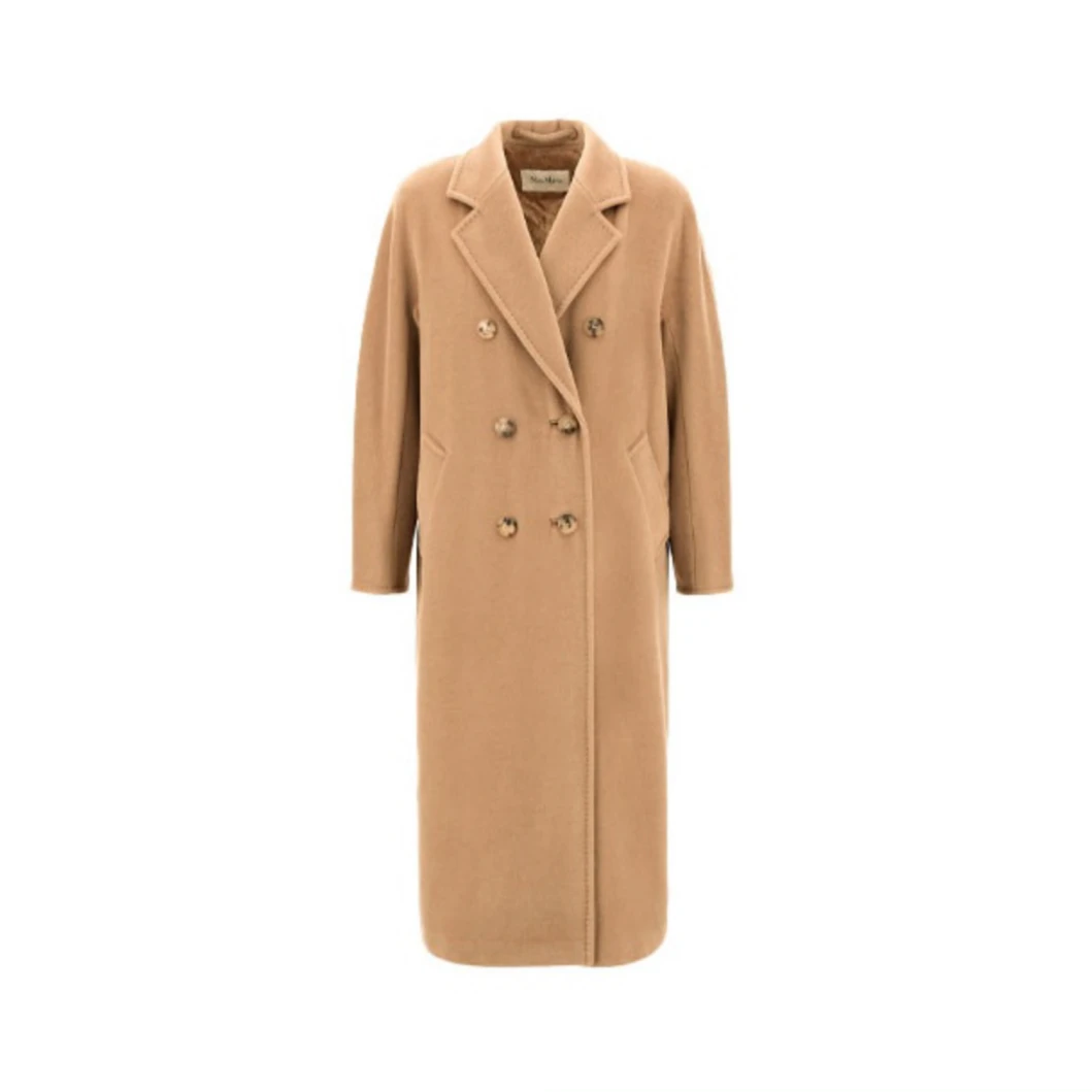 全新未使用 MaxMara 小花6娜TP005992绒大衣 驼色
